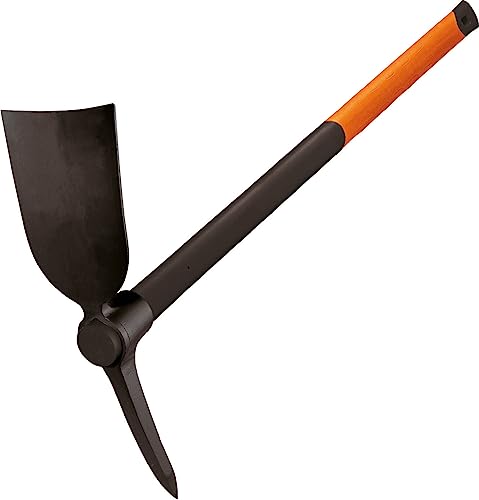 Fiskars Kilof ogrodowy, Długość: 90 cm, Waga 3 kg, głowica ze stali węglowej/ trzonek z tworzywa sztucznego wzmocnionego włóknem szklanym, Czarno-pomarańczowy, 1002209