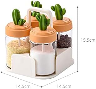 Seasoning Jars Condiment Pots Spice Jars,Three/Four Compartment,Suitable for Kitchen. 1 Pcs (Size : A) ()