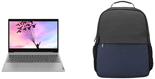 Image of Lenovo IdeaPad Slim 3 10th Gen Intel Core i3 15.6 HD Thin and Light Laptop (8GB /1TB HDD /Windows 11 /MS Office 2021 /2Yr Warranty /Platinum Grey /1.7Kg), 81WB01E9IN + 15.6 inch Backpack