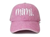 Shenbors Bestickte Baseballmützen für Frauen, Mimi (verwaschenes Rosa), Einheitsgröße ...