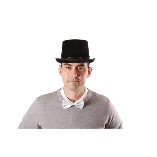 Carnavalife, Sombrero Chistera, Sombrero de Copa, de Fieltro Satén, Sombrero Mago con Cinta de Raso para Carnaval, Halloween, Fiestas, etc
