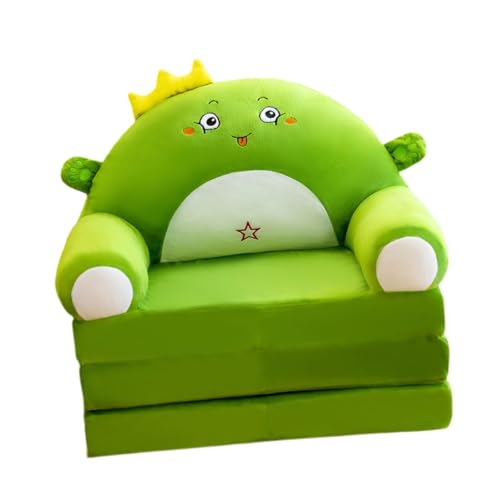Kids Couch Foldable Floor Couch Comfortable Cartoon Cute Washable Nurseries Decoration Portable, for Girls Boys, Dinosaur