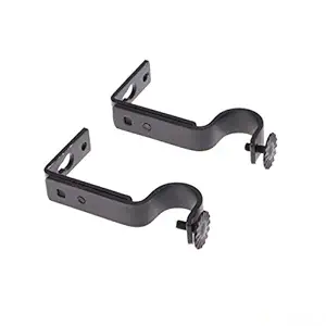 Adium Curtain Rod Bracket 2Pcs -18 22mm Curtain Rod Holder Adjustable Wall Brackets Curtain Mounting Drapery Rod Holders