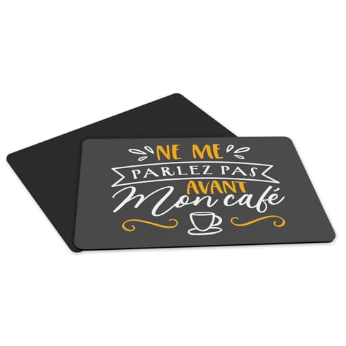 Sets de table caoutchouc noir grand format pour tasse expresso - 5