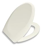 Bath Royale BR606-01 Biscuit/Linen Premium Elongated Toilet Seat Soft Close, Replacement Toilet Seat Fits All Toilet Brands including Kohler, Toto and American Standard