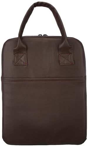 Image of Amazon Basics Artificial Leather Medium Lunch Bag | Leakproof, Stylish & Organized for Office, School, College & Travel