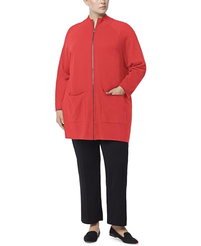 Jones New York Plus Size Zip Front Cardigan Sweater