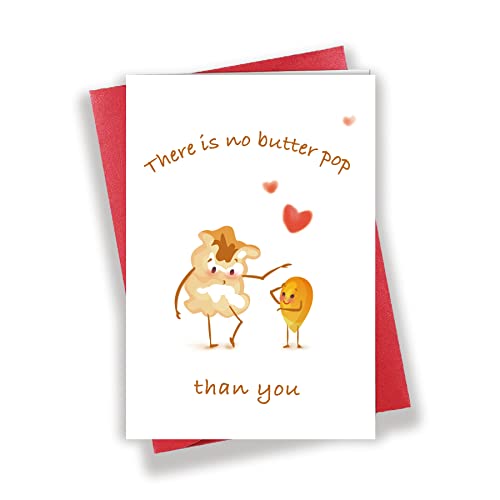 Longkado Funny Popcorn Father’s Day Card for Dad, Humorous Birthday Card for Your Best Father, Thanks Dad Card