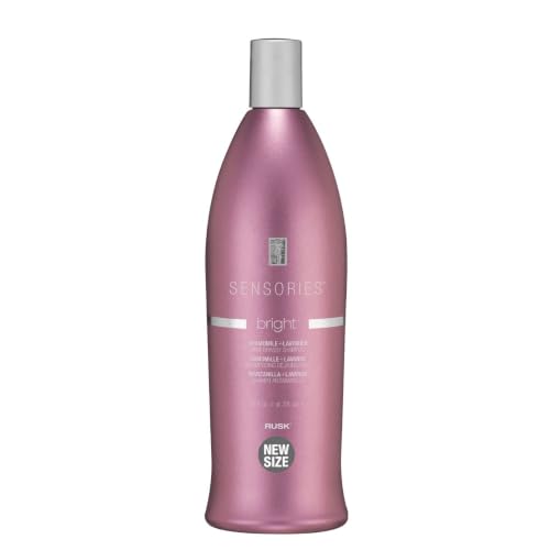 RUSK Sensories Bright Chamomile and Lavender Brightening Shampoo Color-Enhancing Conditioner Improves Color and Tone for Dull Silver Gray or White Hair 35 fl. oz