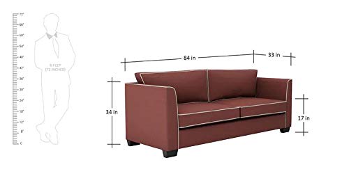 Image of Dezire Enterprizes Cherry Wine Three Seater Sofa