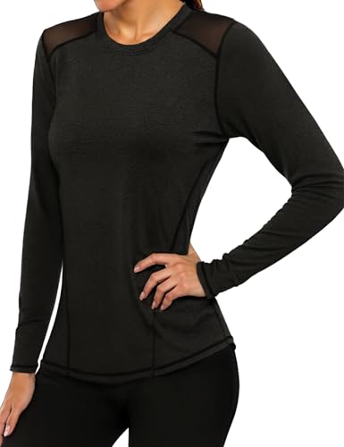 Gyabnw Laufshirt Damen Langarmshirt Sportshirt Sport Shirts Funktionsshirt Wandershirt Locker Oberteile Activewear Fitness