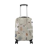 Orediy Housse de protection élastique pour bagage de voyage Motif lapin, ours, escargot, hérisson, Bunny Bear Escargot hérisson, L