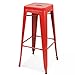Tabouret de Bar en métal Rouge Mat