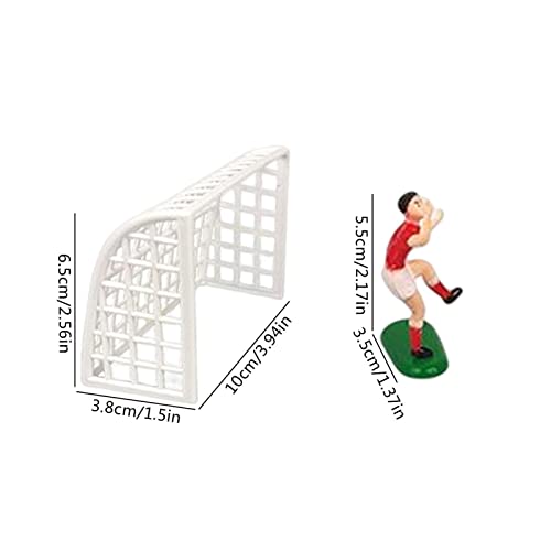 Toppers do bolo de aniversário Futebol - Pack de 10 toppers de bolo de estatueta de jogador de bola