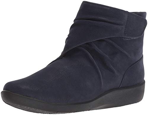 Clarks Women's Sillian Tana Fashion Boot, Navy Synthetic Nubuck, 050 M US