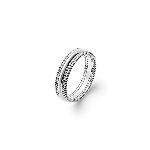 Bague anneau argent 925 à relief avec son sachet velours offert