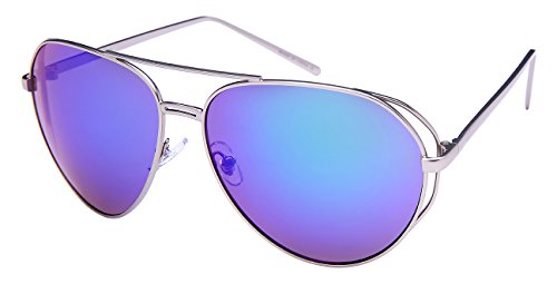 Aviator Sheild Cut Out w/Color Mirror Lens 25141-REV