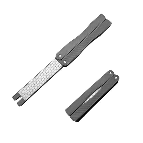 Piedra Afilar Diamante Plegable, Doble Cara, Afilador Cuchillos Al Aire Libre, Cocina (A)