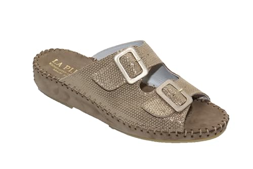 La Plume Jen Women's Sandal (BEIGE SPARKLE, EU 39/ US 8-8.5)