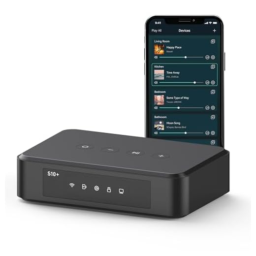 Arylic S10+ Wireless Audio Receiver, Multiroom-Stereo mit SPDIF-Ausgang, WiFi & Bluetooth Music Streamer, streamt verlustfreie HD-Musik von Spotify, Amazon Music,Tidal etc.Support AirPlay.