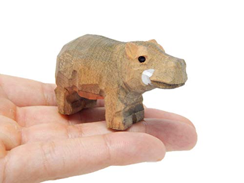 Selsela Hippo Wooden Figurine