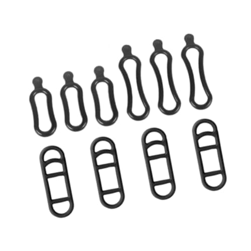 Colaxi 5/10 Pieces Bike Accessories Easy to Use Black Bike Silicone Mount Band Rubber Straps for Driving Recorders Handlebar Speaker, 10 Pieces