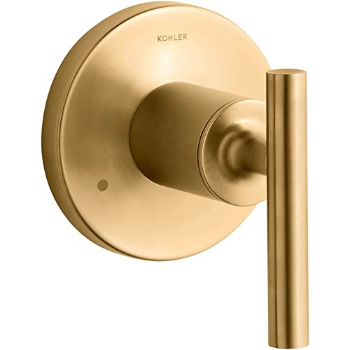 KOHLER T14491-4-2MB Purist MasterShower Transfer Valve Trim with Lever Handle, Faceplate with Handle Included, Vibrant Brushed Moderne Brass product photo