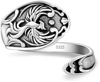Phoenix Spoon Rings for Women - 925 Sterling Silver Phoenix Rings...