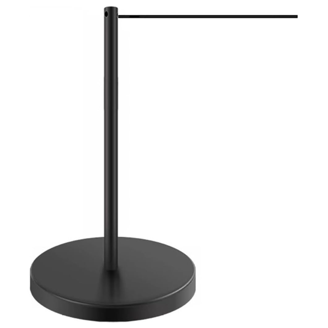 Aioneer Crowd Control Stanchions Set With Elastic Cord, 17.7" Safety Barrier Posts For Museums And Exhibitions-Black-1 Pcs