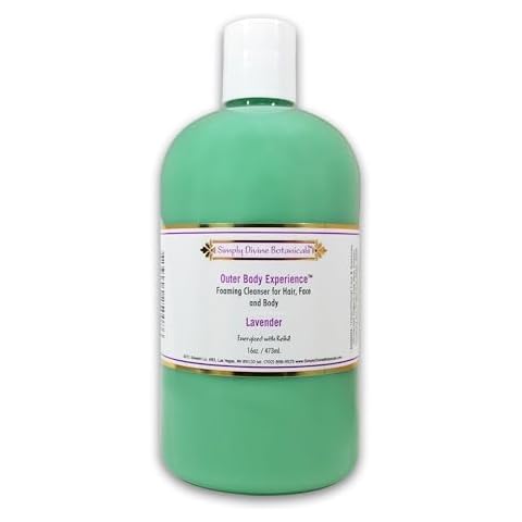 Simply Divine Botanicals Outer Body Experience Natural Foaming Cleanser for Body, Face and Hair, 16 oz (Lavender) Cover