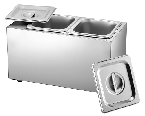 Image of Blend Art Chocolate Melter 2-Pan Stainless Steel Electric Warmer 1kW | 30-110C Adjustable Temperature | Dual 2.2L Containers for Baking & Dessert Prep