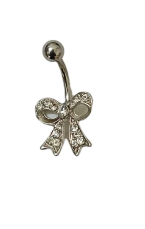 ITT Belly Button Ring (Bow Tie) Pure Silver Amazing Style Belly Stud 1pcs-picture-45