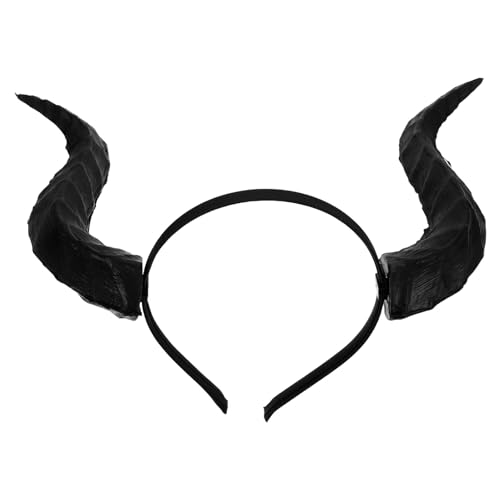 Cabilock Diadema de Cuernos de Dragón Negra para Halloween Diseño Gótico Único Accesorio Cosplay Demonio para Fiestas y Mardi Gras