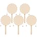 LIXBD Lot de 5 tambours en bois brut à peindre pour enfants