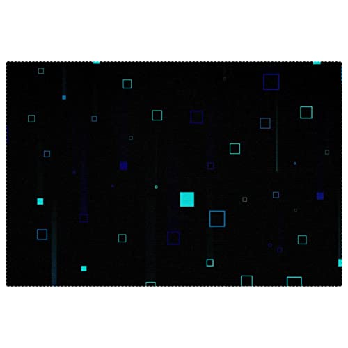 Set de table noir abstrait x4 résistant à la chaleur et lavable pour repas - 2