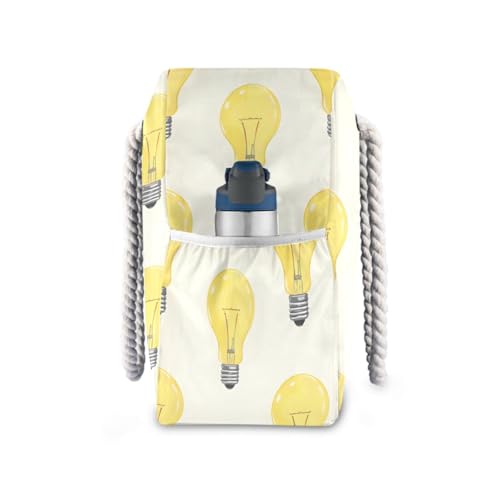 susiyo Light Bulbs Pattern Beach Bags for Women Large Travel Tote Bag Waterproof Sandproof Lightweight Swim Pool Bag for Family Outdoor3