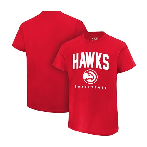 Ultra Game Boys' Arched Plexi Short Sleeve T-Shirt,Atlanta Hawks,Team Color,10-12