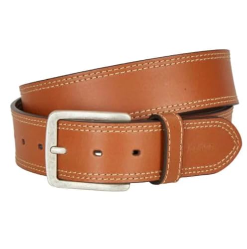 Ceinture en cuir véritable accessoire pantalon homme couleur cognac taille M