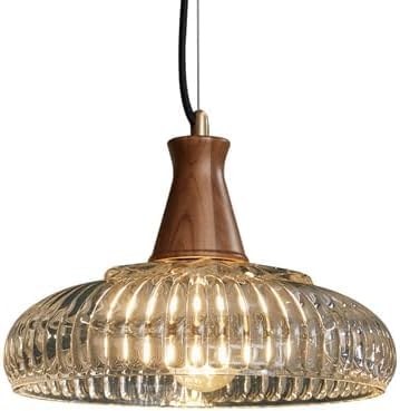 Lámpara colgante de un solo cabezal de noga y cristal creativa E27