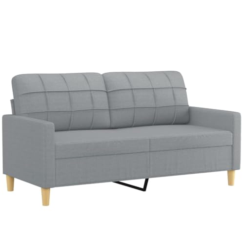 Snsowed 2-TLG. Sofagarnitur mit Kissen Hellgrau Stoff, Sofa Mit Relaxfunktion, Couchgarnitur, Wohnzimmer Sofa, Couch, Sofa Set 3201290 – Bild 6
