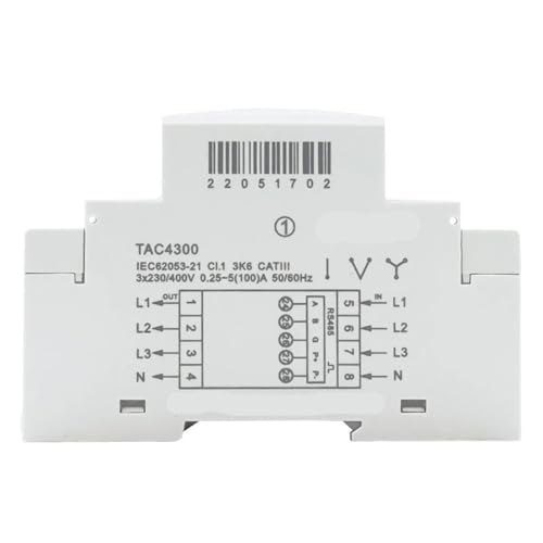 Compteur d'énergie intelligent triphasé TAC4300 bidirectionnel RS485 rail DIN