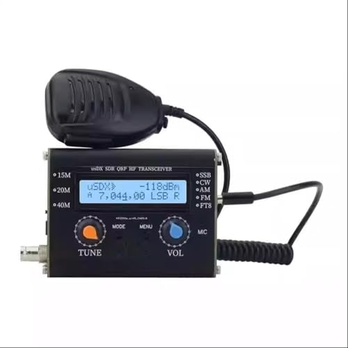 Transceptor SDR QRP 5W Bloepum QCX-SSB 3-Banda Todo Modo HF con Micrófono de Mano miniatura 6