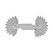 Screw Thread Pitch Gauge, Metric Inch Screw Measuring Tool Integral Blade Measuring Tool Hardware R0.3â€‘1.5mm