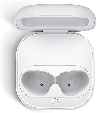 Wireless Charging Case Compatible for Beats Fit Pro, Portable Charger Case Replacement with Bluetooth Pairing Sync Button, 700mAh Built-in Battery (Not Included Earbuds) (White)