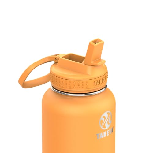 Image of Takeya 40 oz Actives Stainless Steel Water Bottle with Straw Lid - Leakproof, Double-Wall Insulated, Keeps Drinks Cold 24 hrs /Hot 12 hrs, BPA-Free, Powder-Coated, Gym & Travel, Honeycomb