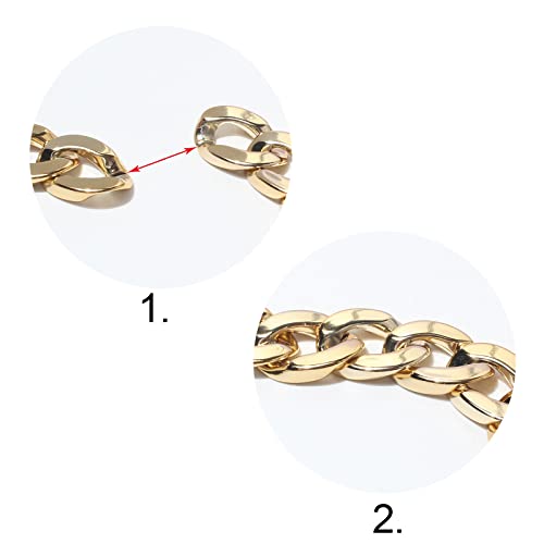 Kosmos-Li Gold Link Chain Punk Pearl Necklace For Dogs Tiny Bling For Small Dog Or Puppy - Lightweight Braided Metal Look - Fits Chihuahua, Yorkie, Mini Breeds - Cute Pet Jewelry And Accessories #TOP4