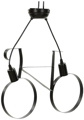 Image of Lexton Decoration 40 Watts Cycle Shape Ceiling Pendant Hanging Lamp Light Fixture | Bedroom, Kitchen, Indoor Outdoor or Home Decoration (Corded Electric Black Pack of 1) (Bulb Not Included)