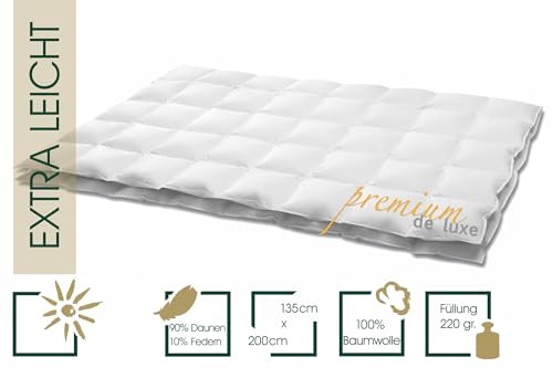 Sommer Daunendecke Hanskruchen Premium de Luxe 135×200