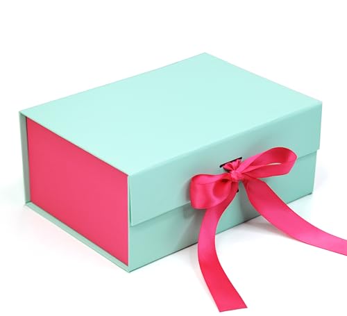 Image of RBS - Foldable Gift Box (23 X 16 X 10Cm) Decorative Gift Boxes For Packaging Empty Gift Packing Box Reusable Gift Boxes For Gifting Multipurpose Gift Box For Birthday Gifting (Blush Mint)