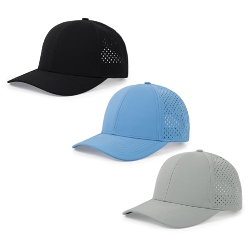 Image of Quick Dry Baseball Cap Curved Brim Mesh Snapback Hat for Men Women